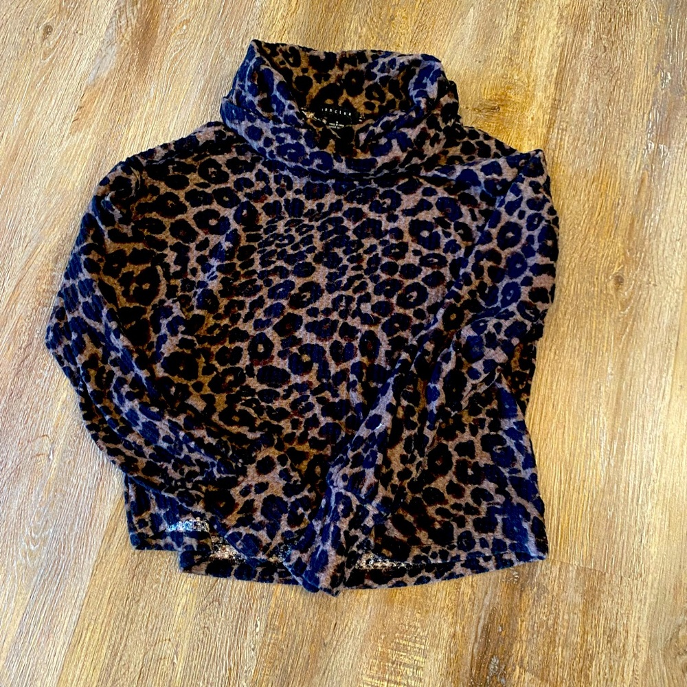 Sanctuary cowl neck leopard print top